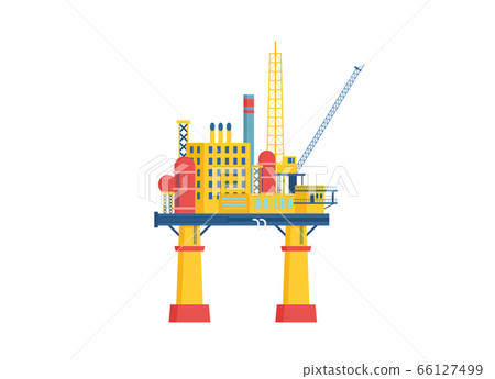 Flat vector Oil Platform Oil Industry 66127499