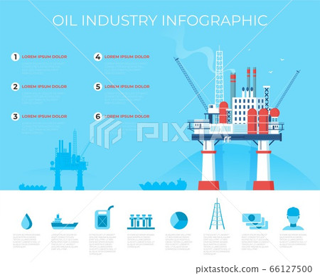 Flat vector Oil Platform Oil Industry 66127500