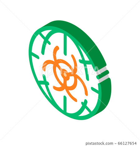Biohazard Symbol Problem isometric icon vector illustration 66127654