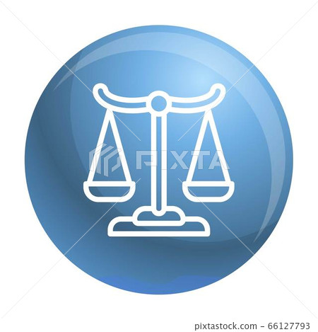 Financial balance icon, outline style 66127793