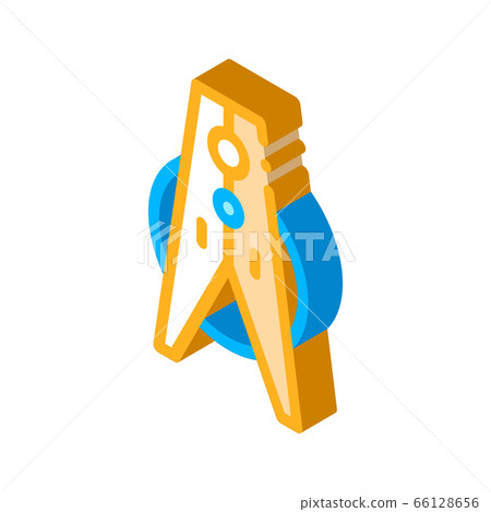 Laundry Service Clothes Peg isometric icon... - Stock Illustration ...