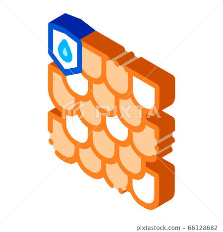Waterproof Material Roof isometric icon vector illustration 66128682