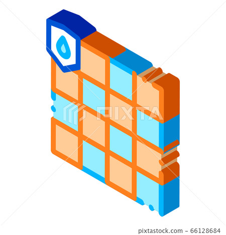 Waterproof Material Dalle isometric icon vector illustration 66128684