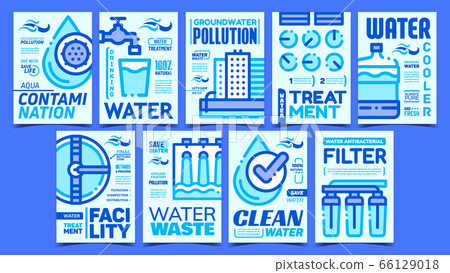 Water Treatment Collection Posters Set Vector 66129018