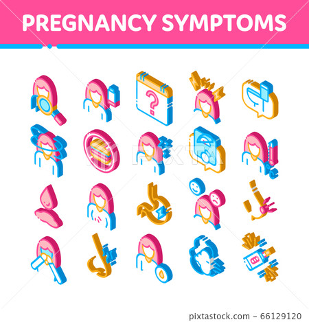 Symptomps Of Pregnancy Element Vector Isometric Icons Set Symptomps Of Pregnancy Element Vector Isometric Icons Set 66129120