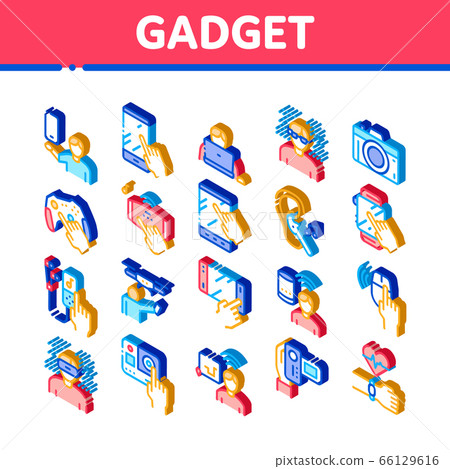 Gadget And Device Isometric Icons Set Vector Gadget And Device Isometric Icons Set Vector 66129616