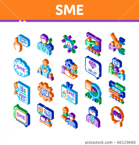 Sme Business Company Isometric Icons Set Vector Sme Business Company Isometric Icons Set Vector 66129680