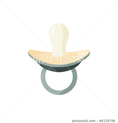 Baby pacifier vector illustration. Baby nipple isolated on white background. 66130786