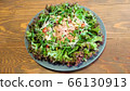 Tuna and bean salad on the wooden table (horizontal position) 66130913