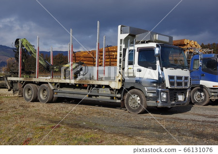 帶起重機的木材搬運車 66131076