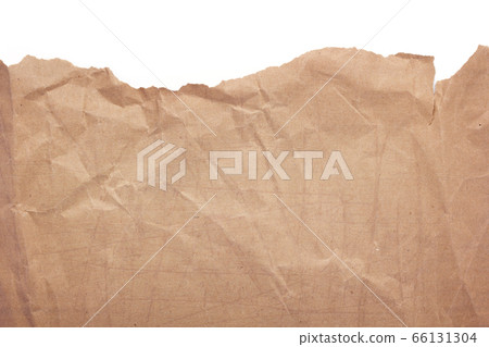 wrinkled or crumpled paper  on white background 66131304