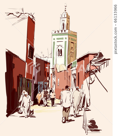 Street market in Marrakech, Morocco 66133966