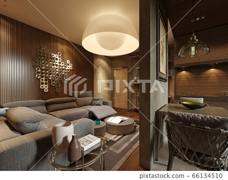 Studio apartment with a living room and kitchen Studio apartment with a living room and kitchen 66134510