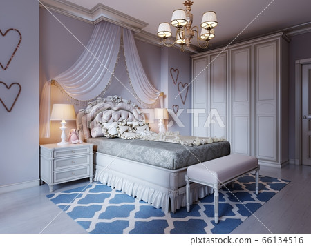 Design a room for a teenager in a classic style. A Design a room for a teenager in a classic style. A 66134516