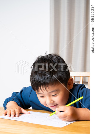 Boys studying homework 66135354