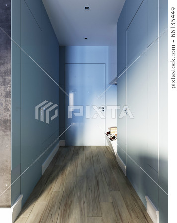 Entrance hallway in a modern ethnic design, 66135449