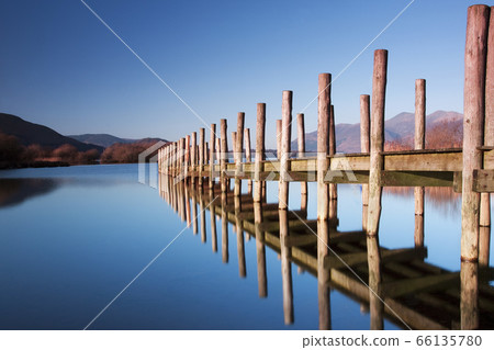 Lodore Landing Stage. The landing stage is situated on the southern edge of Derwentwater in the English Lake District national park. Lodore Landing Stage. The landing stage is situated on the southern edge of Derwentwater in the English Lake District national park. 66135780