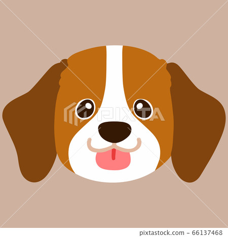Illustration of beagle sticking out tongue without main line Illustration of beagle sticking out tongue without main line 66137468