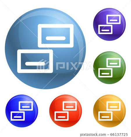 Visit card icons set vector 66137725