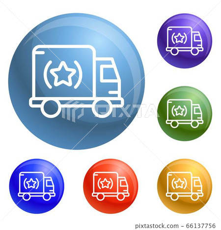Brand truck icons set vector Brand truck icons set vector 66137756