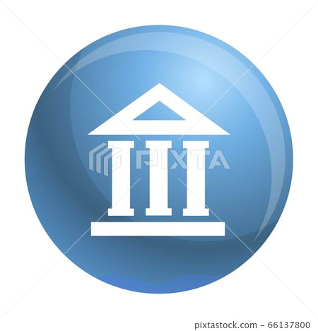 Bank building icon, simple style 66137800