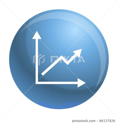 Finance graph icon, simple style 66137826