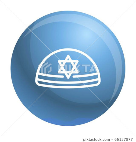 Kippah icon, outline style 66137877