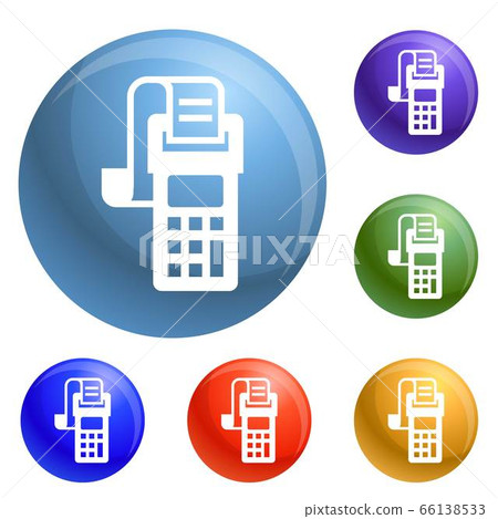 Payment terminal icons set vector Payment terminal icons set vector 66138533