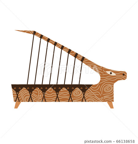 Ethnic Kazakh Music Instrument Adyma in Flat 66138658