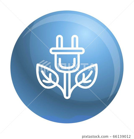 Eco plant plug icon, outline style 66139012