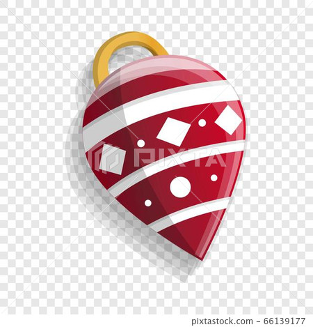 Xmas tree cone toy icon, cartoon style Xmas tree cone toy icon, cartoon style 66139177