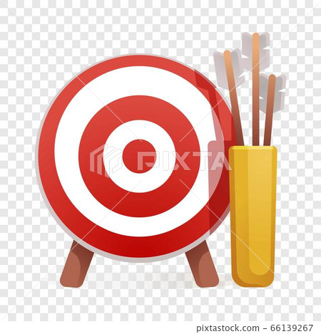 Target arrow icon, cartoon style 66139267