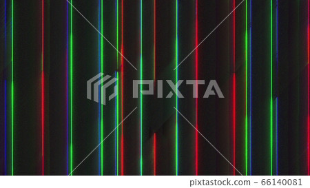 Computer generated chromatic aberration bands. Pixel multi-colored noise. 3d rendering abstract background 66140081