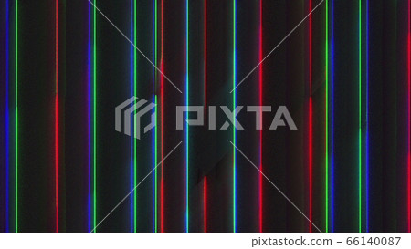 Computer generated chromatic aberration bands. Pixel multi-colored noise. 3d rendering abstract background 66140087