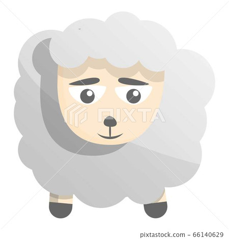 Sad sheep icon, cartoon style 66140629