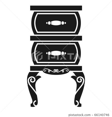 Vintage nightstand icon, simple style Vintage nightstand icon, simple style 66140746