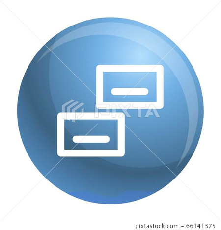 Visit card icon, outline style Visit card icon, outline style 66141375