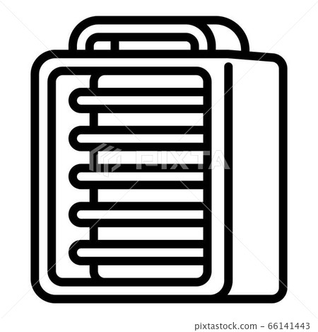 Ir electric heater icon, outline style 66141443