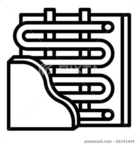 Under wall heater icon, outline style 66141444