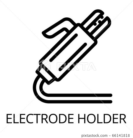 Welding electrode holder icon, outline style Welding electrode holder icon, outline style 66141818