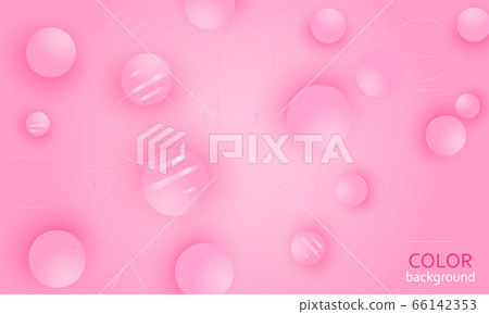 Pink Abstract Background Design. Pink Balls. - Stock Illustration ...