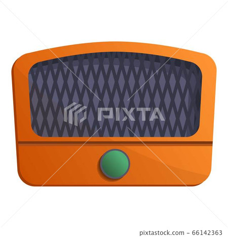 Vintage radio icon, cartoon style 66142363