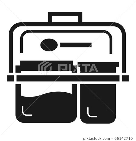Meal lunch box icon, simple style 66142710
