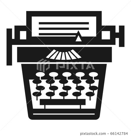 Old typewriter icon, simple style 66142784