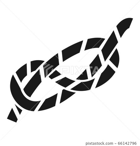 Climb rope icon, simple style 66142796