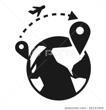 Global refugee migration icon, simple style 66142849
