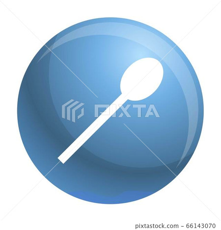 Plastic spoon icon, simple style Plastic spoon icon, simple style 66143070