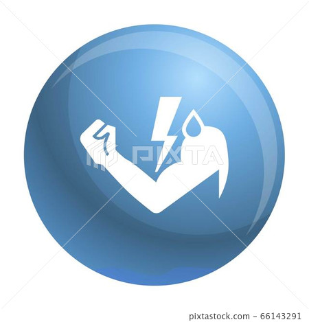 Power hand bolt icon, simple style 66143291