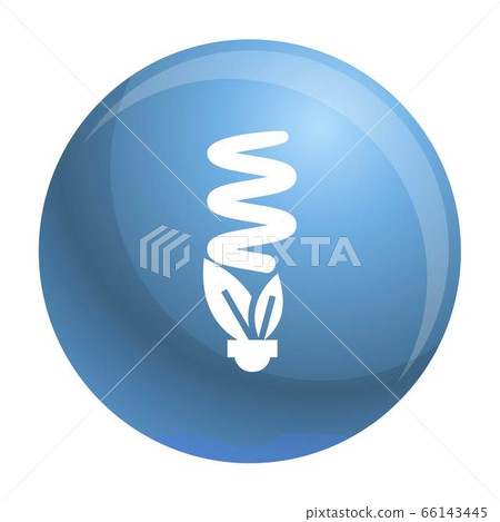 Economy eco bulb icon, simple style 66143445