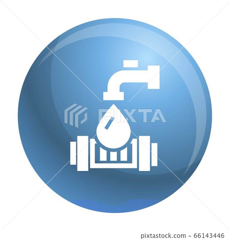 Eco water tap icon, simple style 66143446